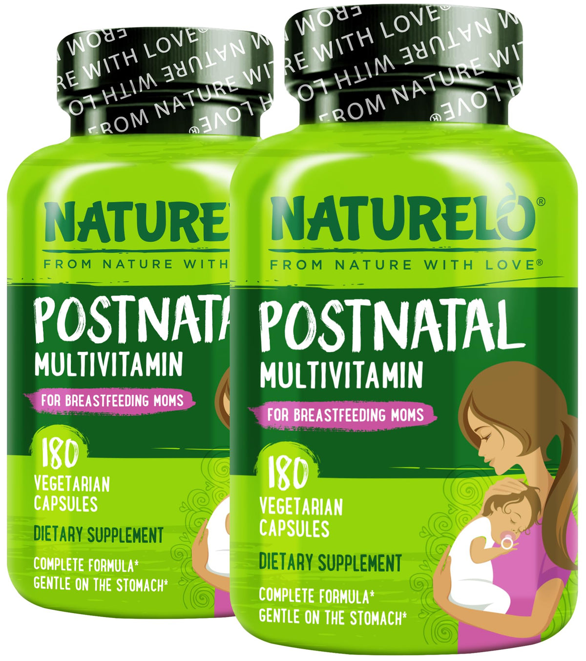 NATURELO Postnatal Multivitamin for Breastfeeding - 180 Capsules