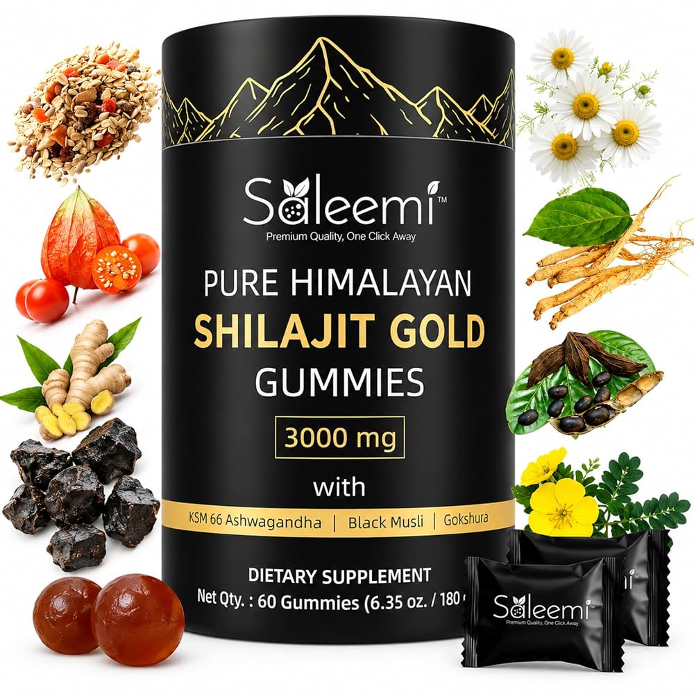 SALEEMI Shilajit Gummies with Ashwagandha & Gokshura - 60 Gummies - image 2