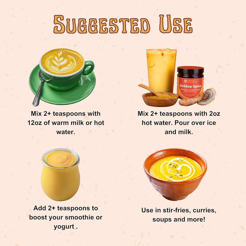 Archaic Apothecary Golden Spice Golden Milk Turmeric Latte - 20 Servings - image 4