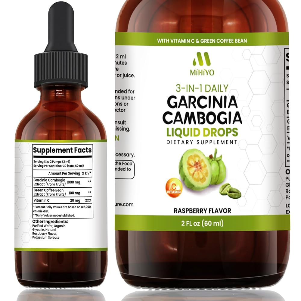 MIHIYO Garcinia Cambogia Liquid Drops with Green Coffee Bean - 2 fl oz - image 7