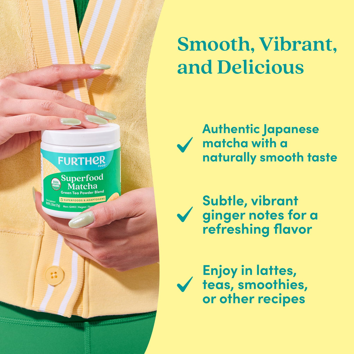 Further Food Superfood Matcha Powder USDA Organic - 2.65 oz - image 6