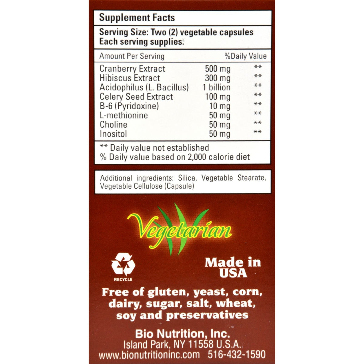 Bio Nutrition Kidney Bladder Wellness - 60 Vegetarian Capsules - image 2