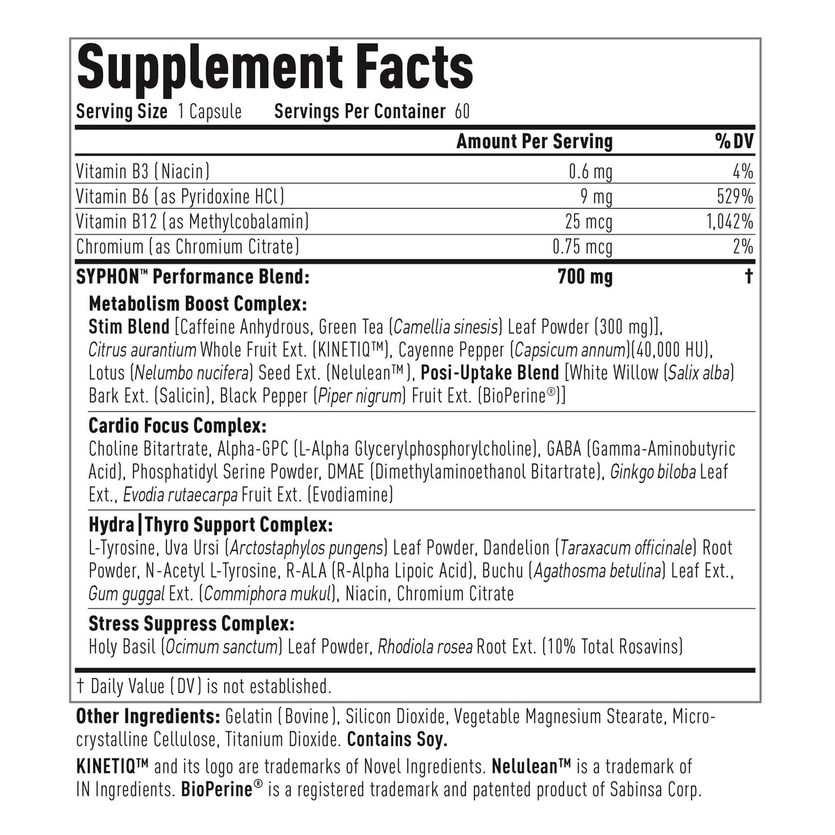 (CORE)ACTIVE Syphon Thermogenic Fat Burner for Men - 60 Capsules - image 2