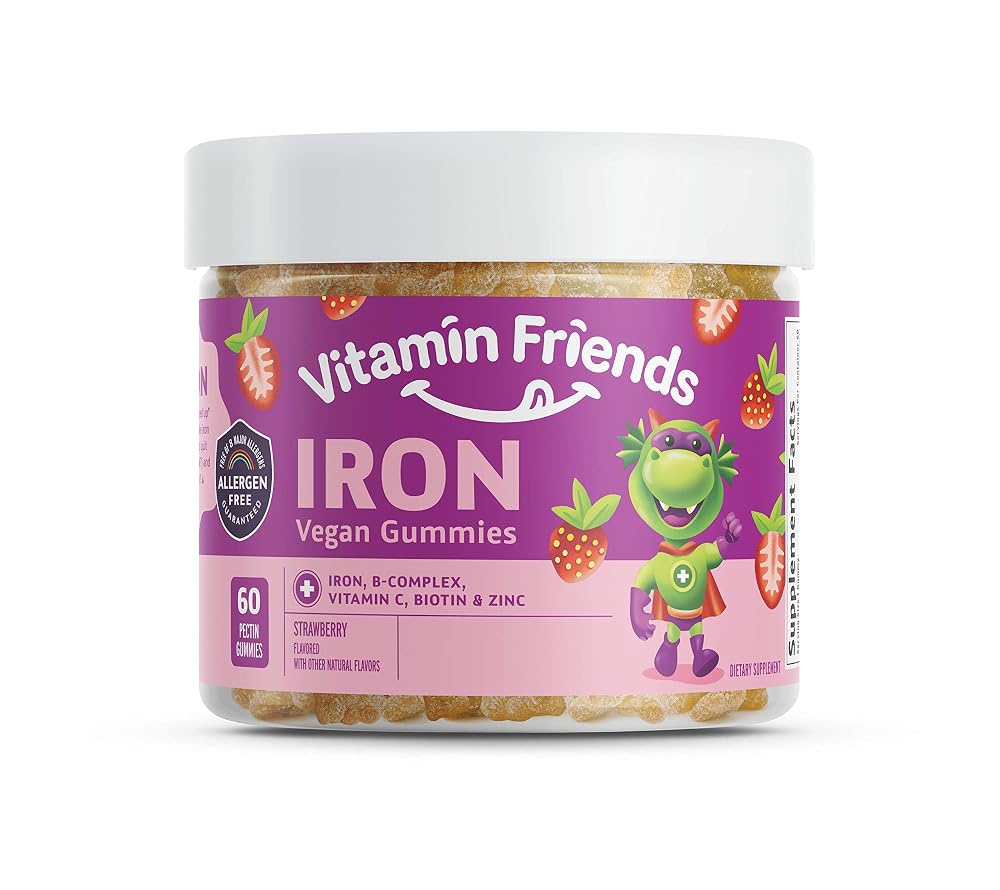 Vitamin Friends Vegan Multivitamin & Iron for Kids - 60 Gummies