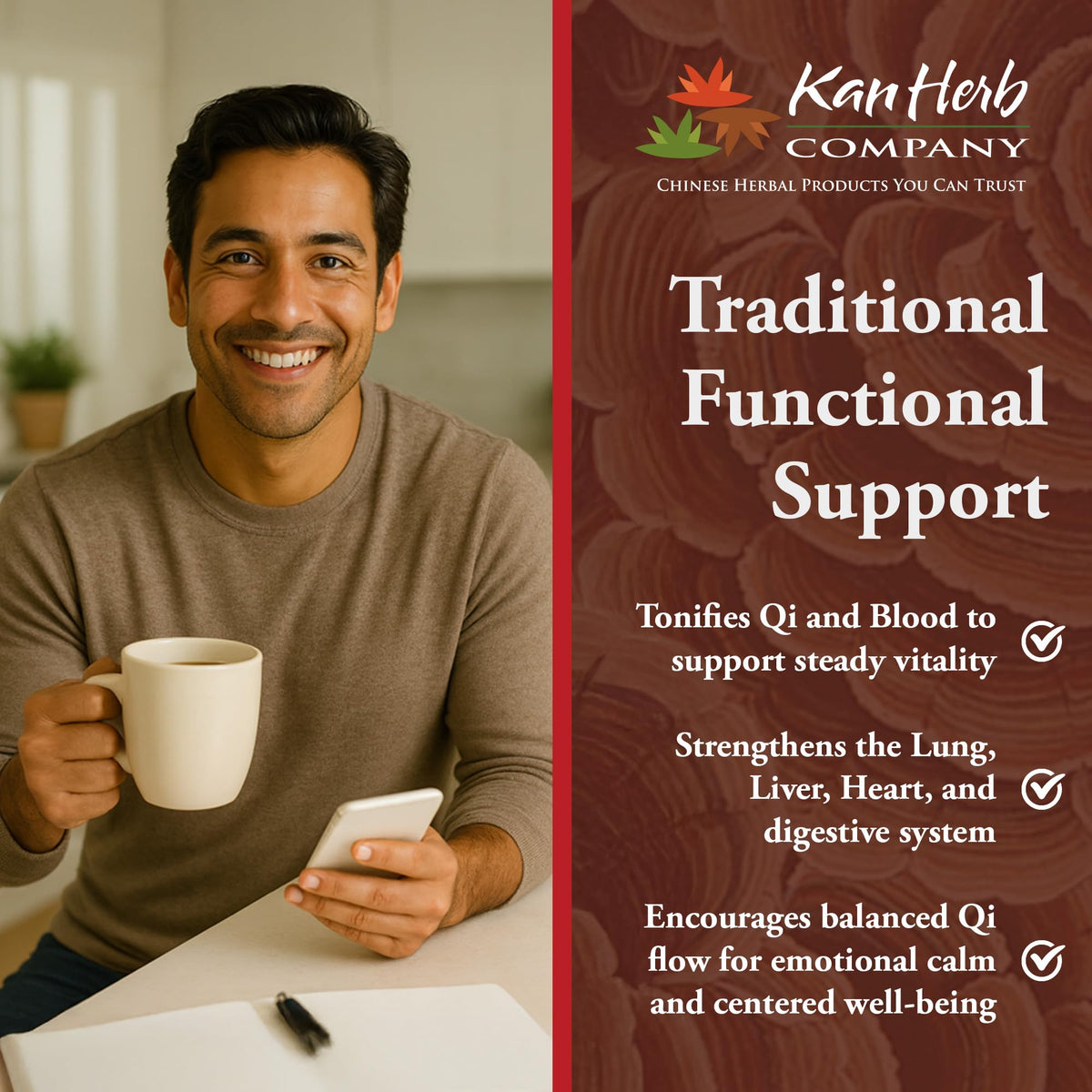 Kan Herbs Tri Forte Three-Mushroom Extract Vitality - 120 Tablets - image 5