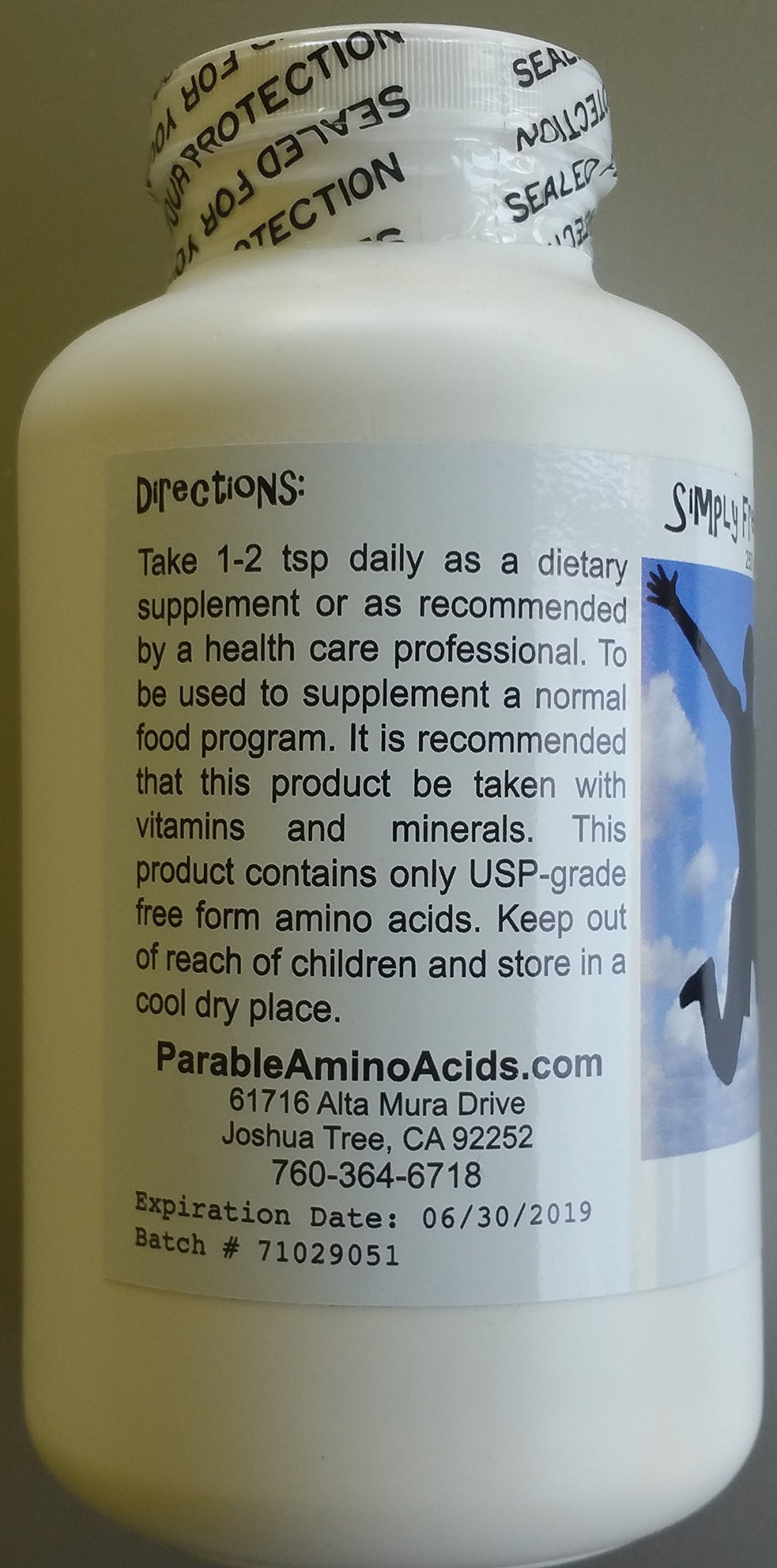 Big Man Simply Free Form Amino Acids - 1 Bottle - image 2