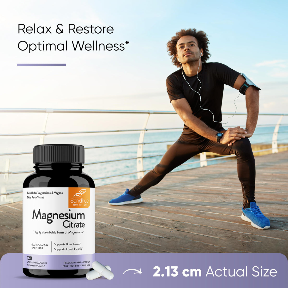 Sandhu's Magnesium Citrate Highly Absorbable - 120 Vegetarian Capsules - image 7