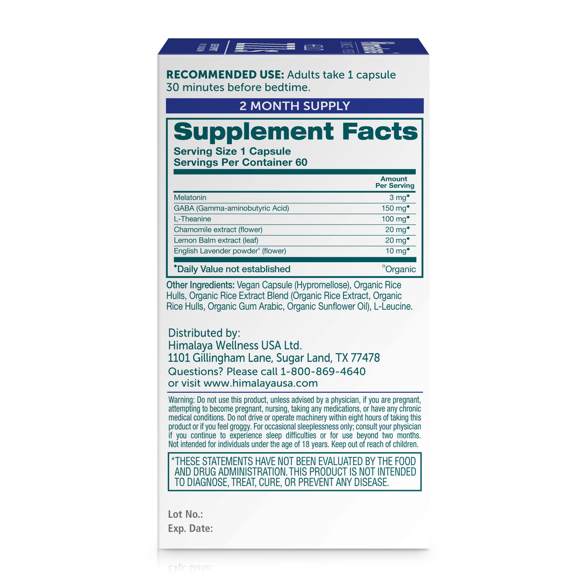 Himalaya Hello ZZZs Sleep Supplement with Melatonin - 60 Capsules - image 2