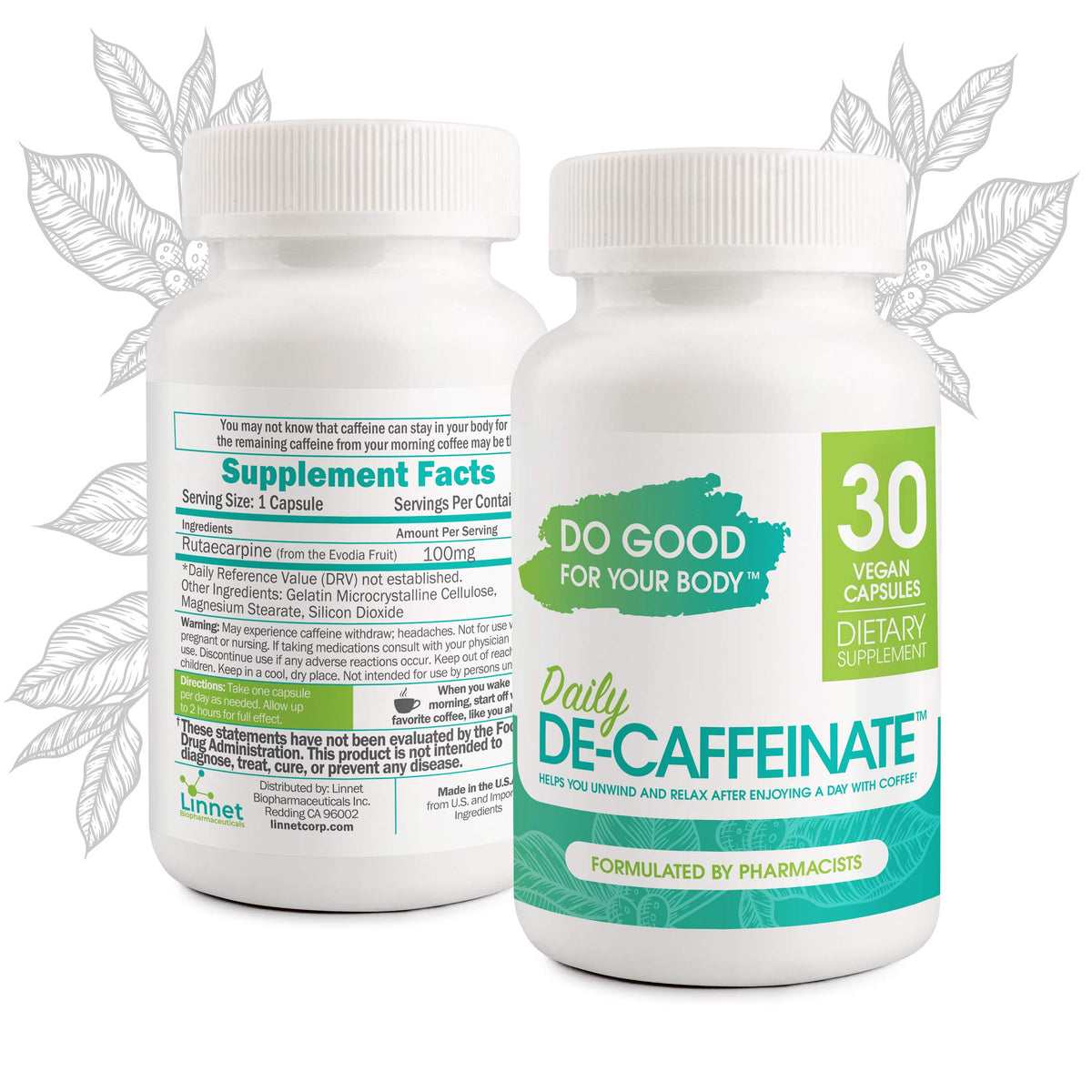 Do Good For Your Body Daily De-Caffeinate Rutaecarpine - 30 Capsules - image 4
