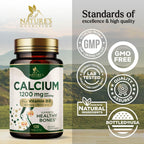 Nature's Nutrition Calcium 1200 mg Per Serving with Vitamin D3 - Bone