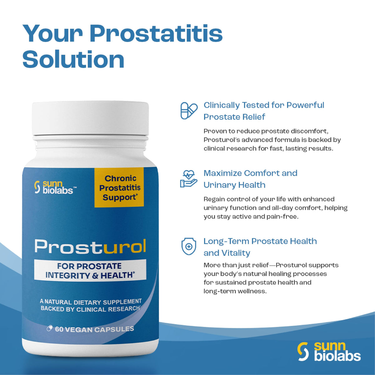 SUNN BIOLABS Prosturol Prostate Supplement - 60 Capsules - image 2
