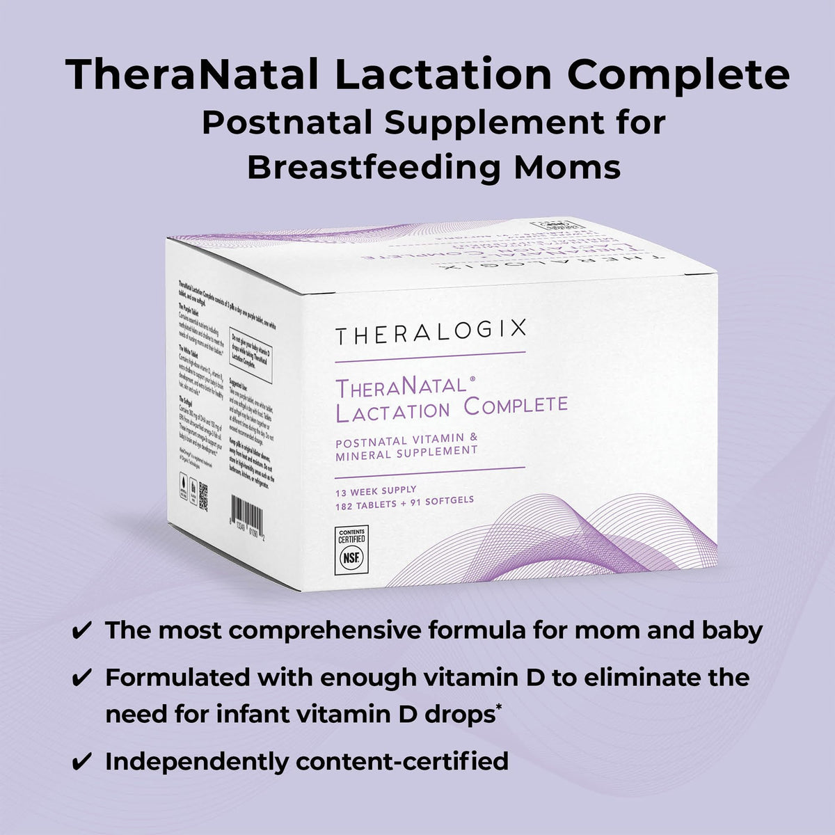 Theralogix TheraNatal Lactation Complete Postnatal Vitamin - 90 Tablets - image 2