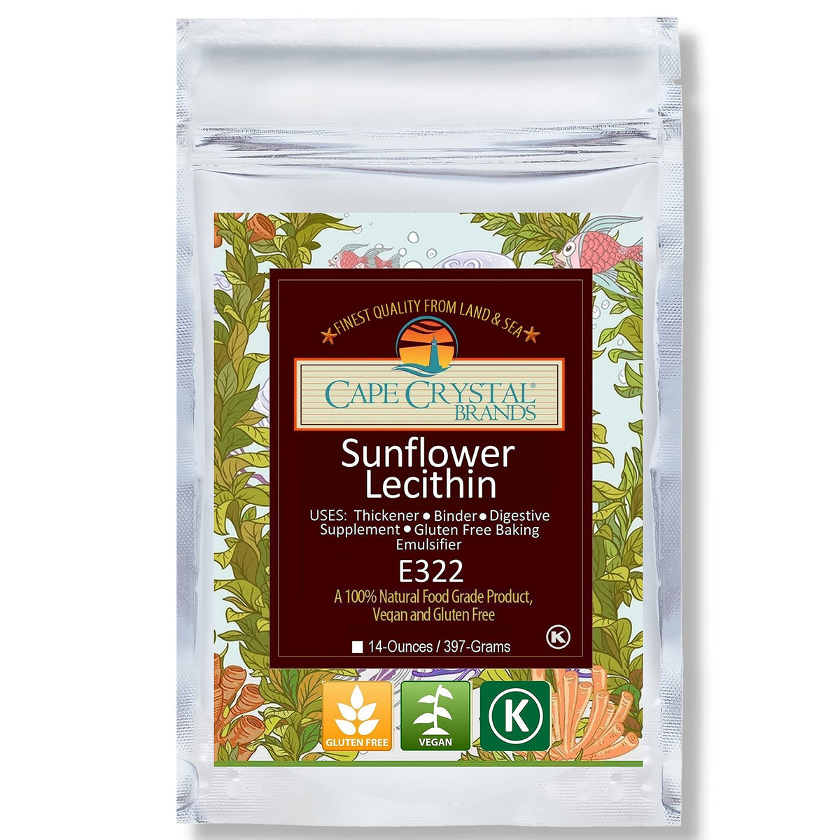 Cape Crystal Sunflower Lecithin Powder - 14 oz