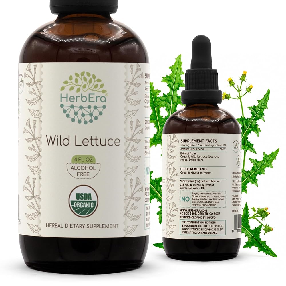HerbEra Wild Lettuce USDA Organic Tincture