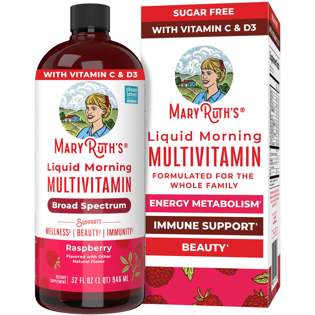 MARYRUTH'S Liquid Morning Multivitamin for Women, Men & Kids - 32 Fl Oz