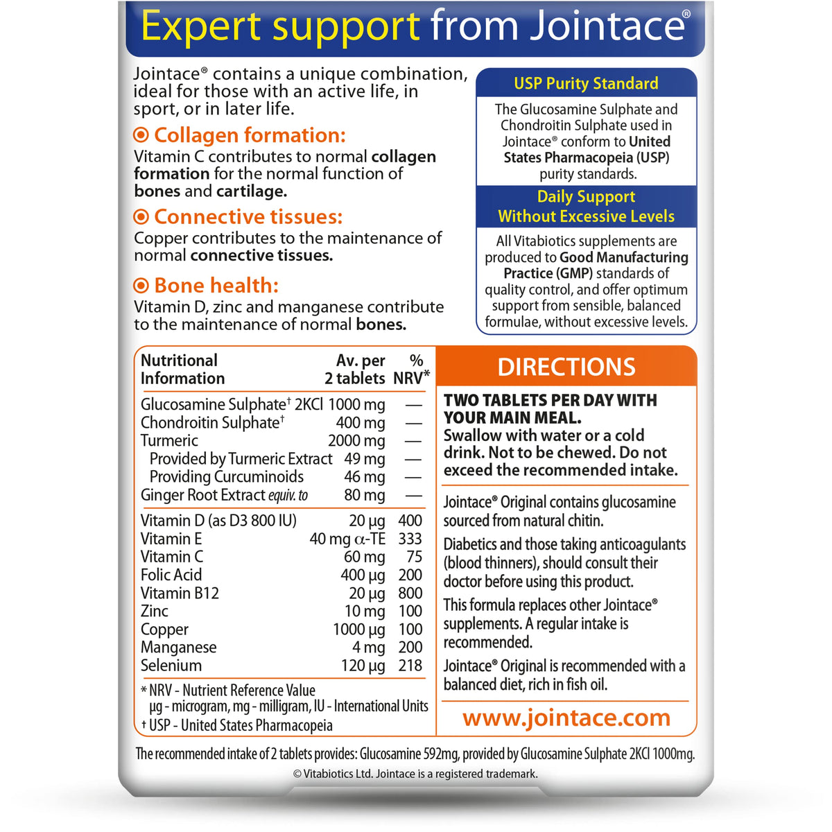 Jointace Glucosamine & Chondroitin with Turmeric - 30 Tablets - image 2