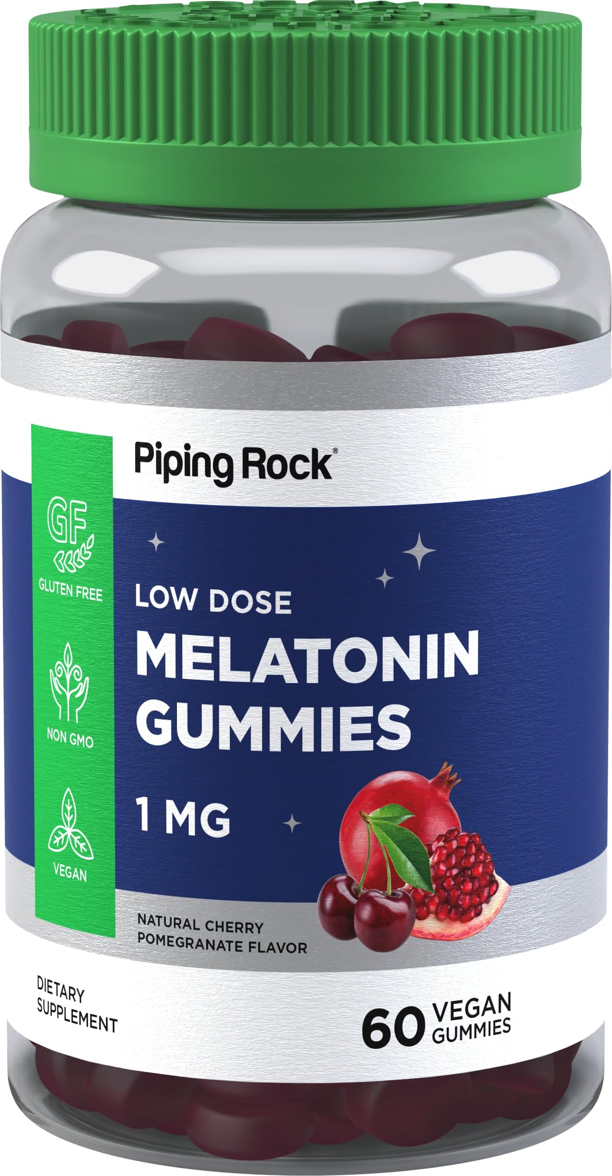 Piping Rock Melatonin Gummies 1 mg - 60 Count