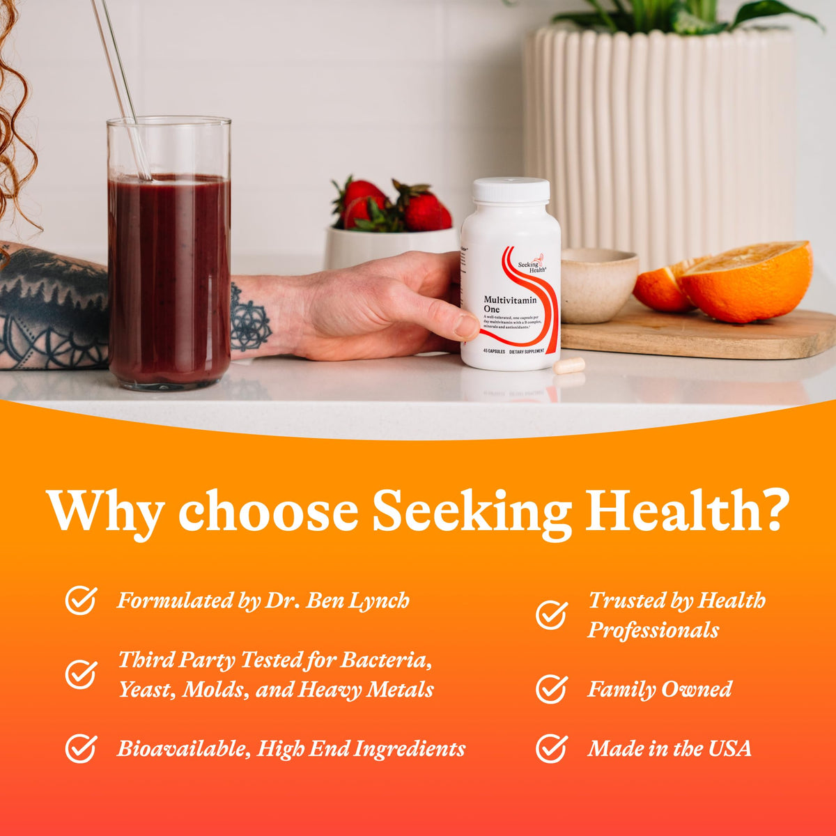 Seeking Health Multivitamin One with Zinc - 45 Capsules - image 6