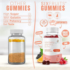 Sixfruits Organic Elderberry Gummies with Zinc & Vitamin C - 60 Gummies - image 3