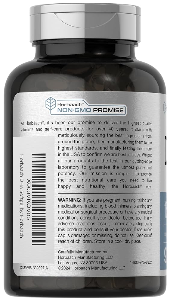 Horbäach DHA Supplement 1500mg Omega-3 - 90 Softgels - image 3