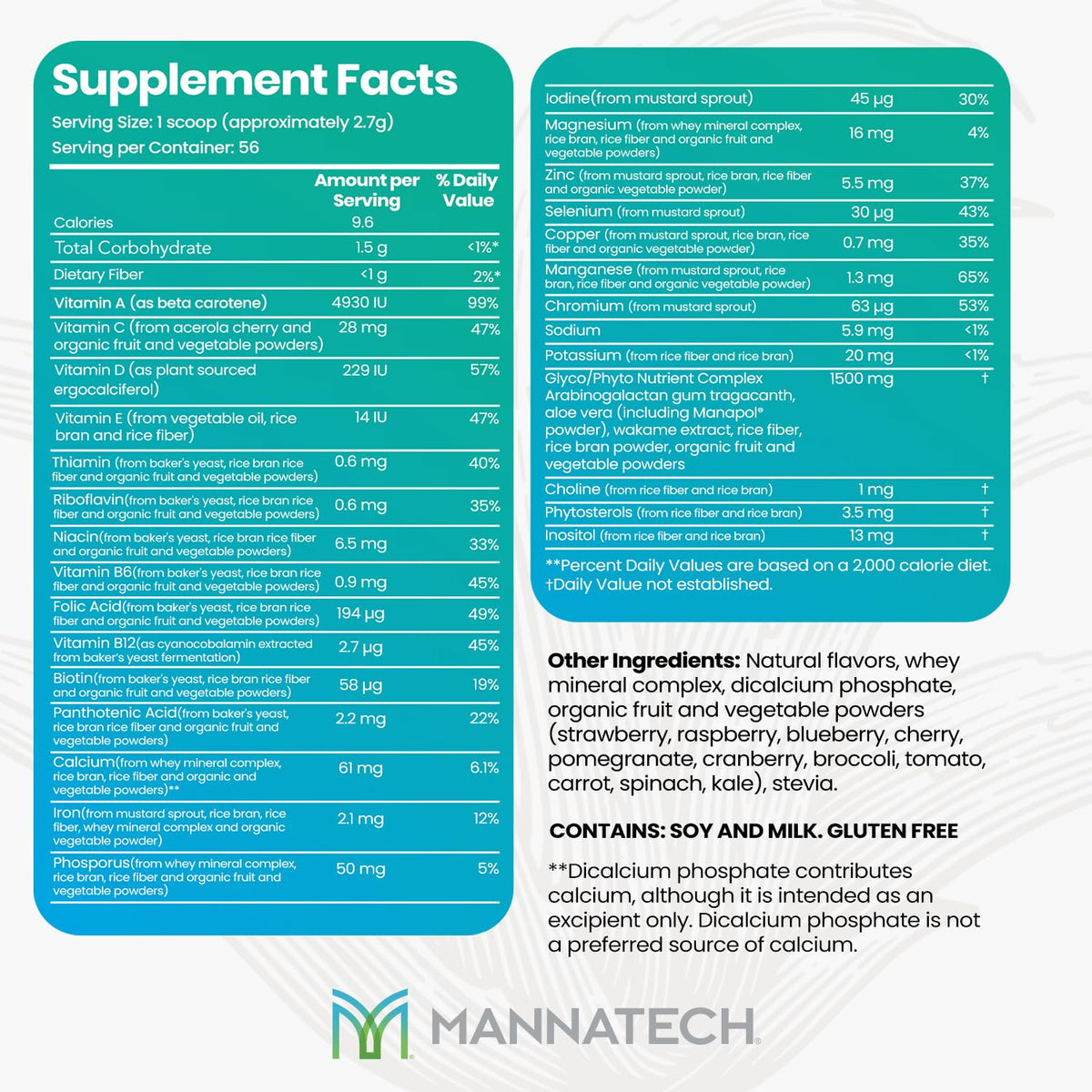 Mannatech NutriVerus Glyconutritional Supplement Powder - 5.3 oz - image 2