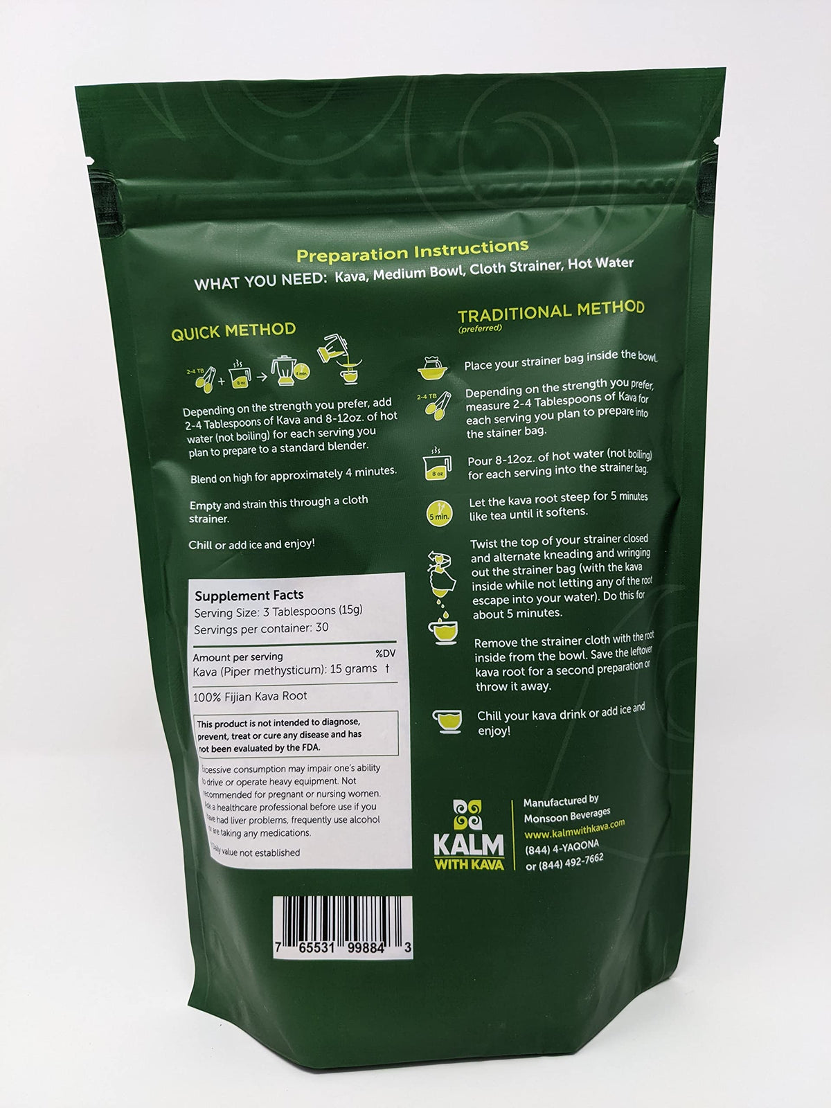 KALM with Kava Loa Waka Traditional Grind - 16 oz - image 4