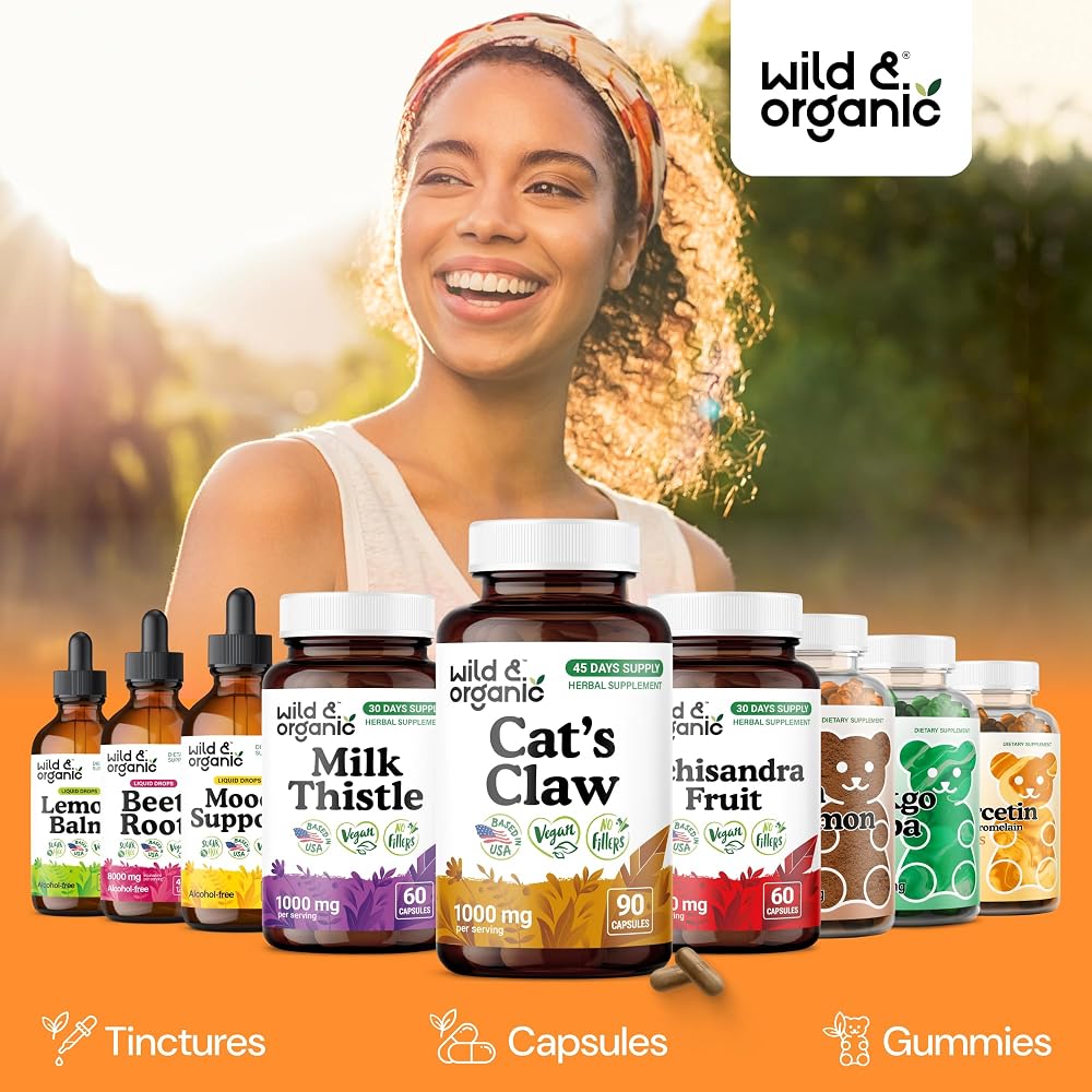 Wild & Organic Product Image Cat's Claw Herbal Supplement 1000 mg