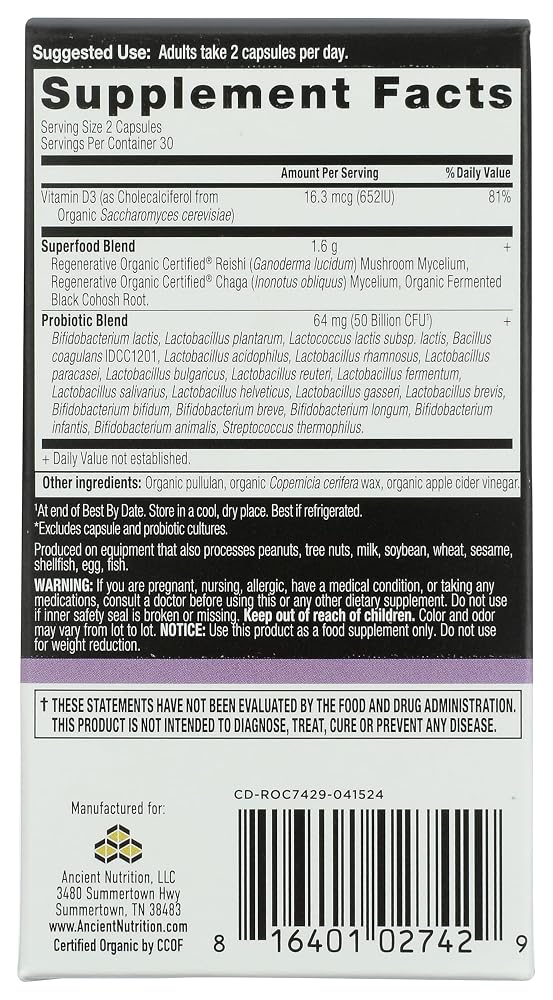 Ancient Nutrition Probiotics Menopause Support 50B - 60 Count - image 2