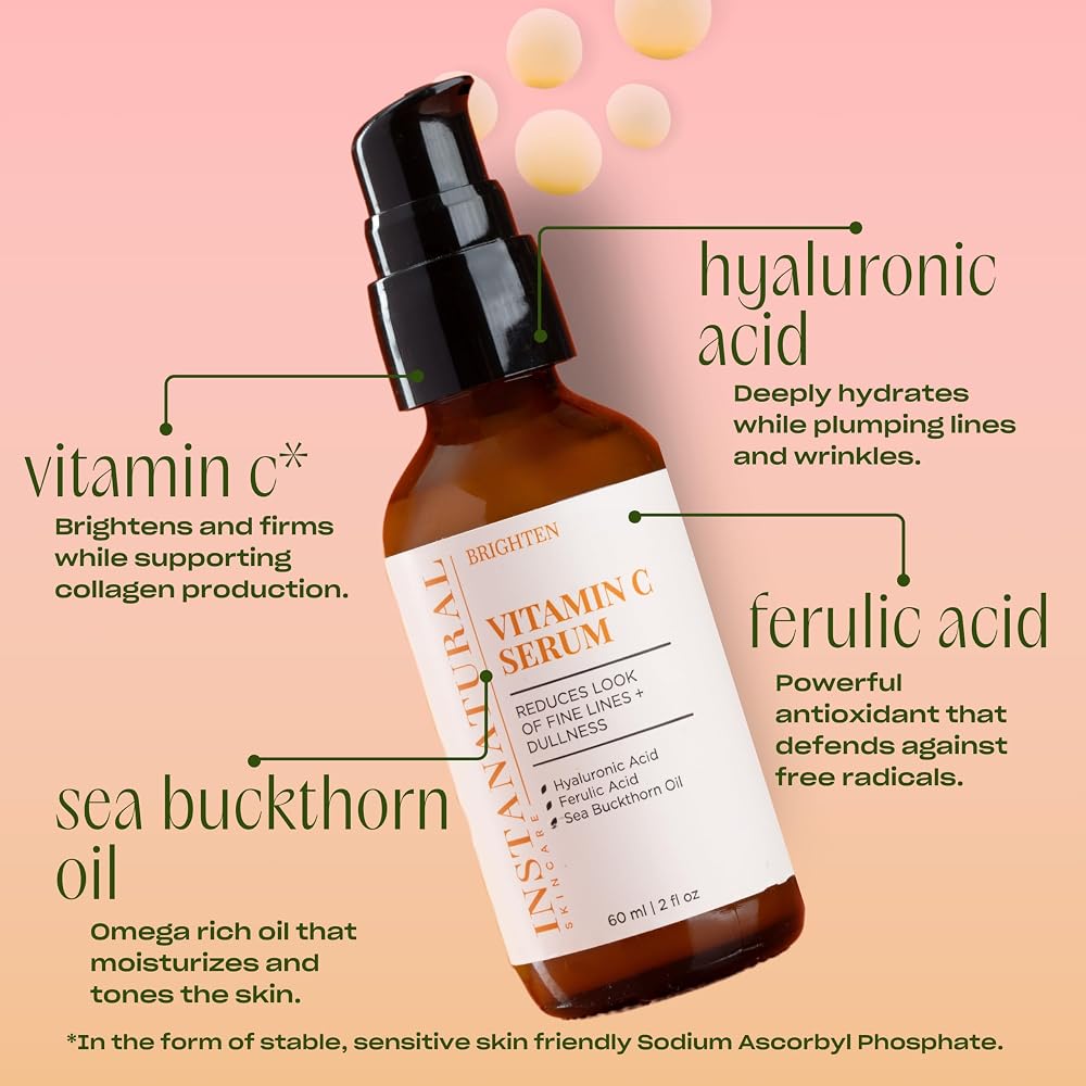 InstaNatural Vitamin C Face Serum for Fine Lines - 2 Fl Oz - image 3
