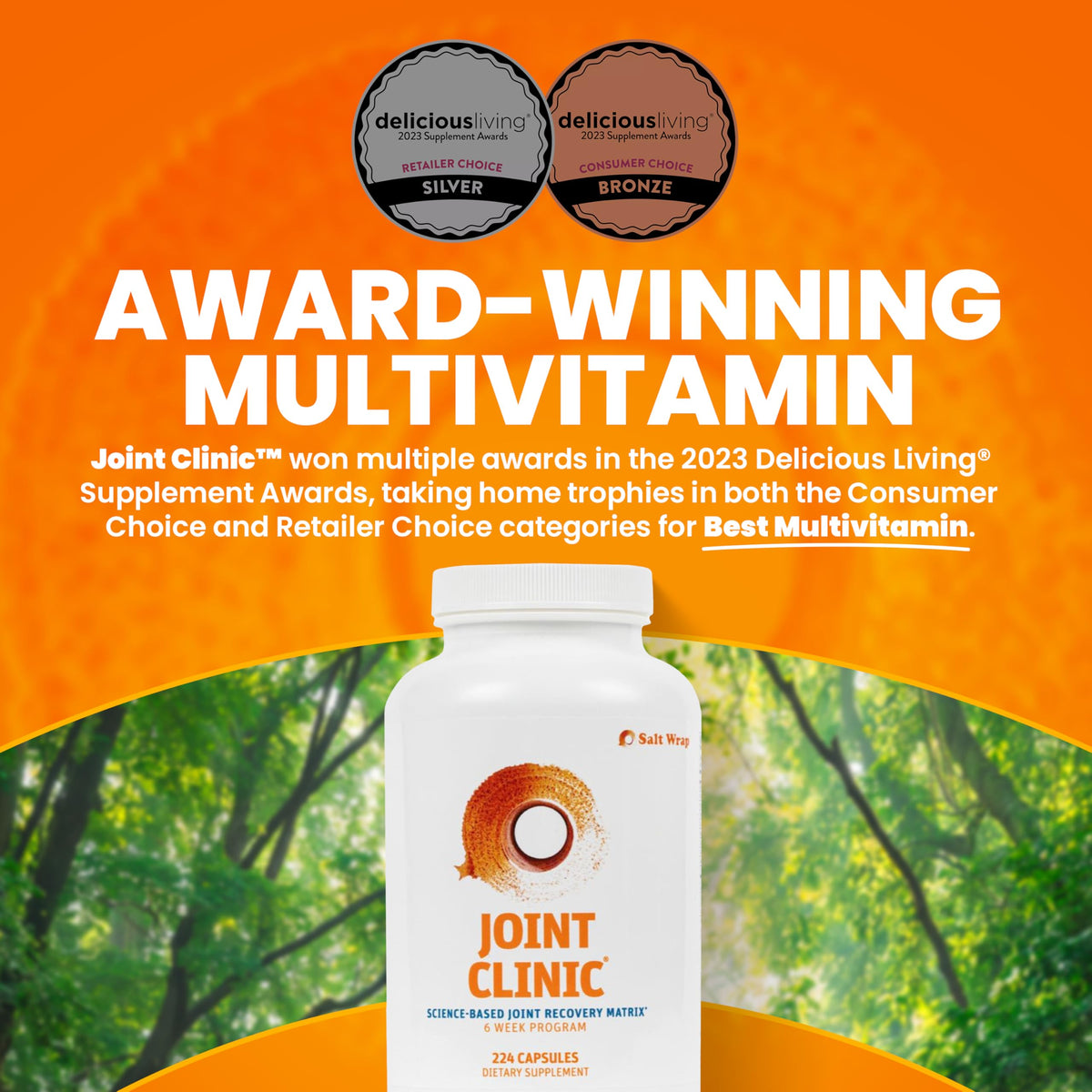 SaltWrap Joint Clinic Multivitamin with Collagen - 224 Capsules - image 4