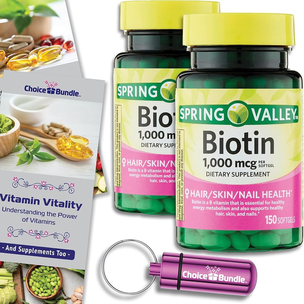 Choice Bundle Spring Valley Biotin Softgels 1000mcg Dietary