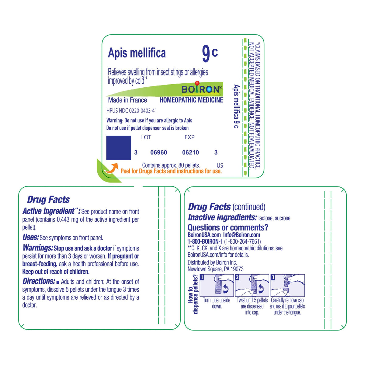 Boiron Apis Mellifica 9C for Swelling - 80 Pellets - image 8