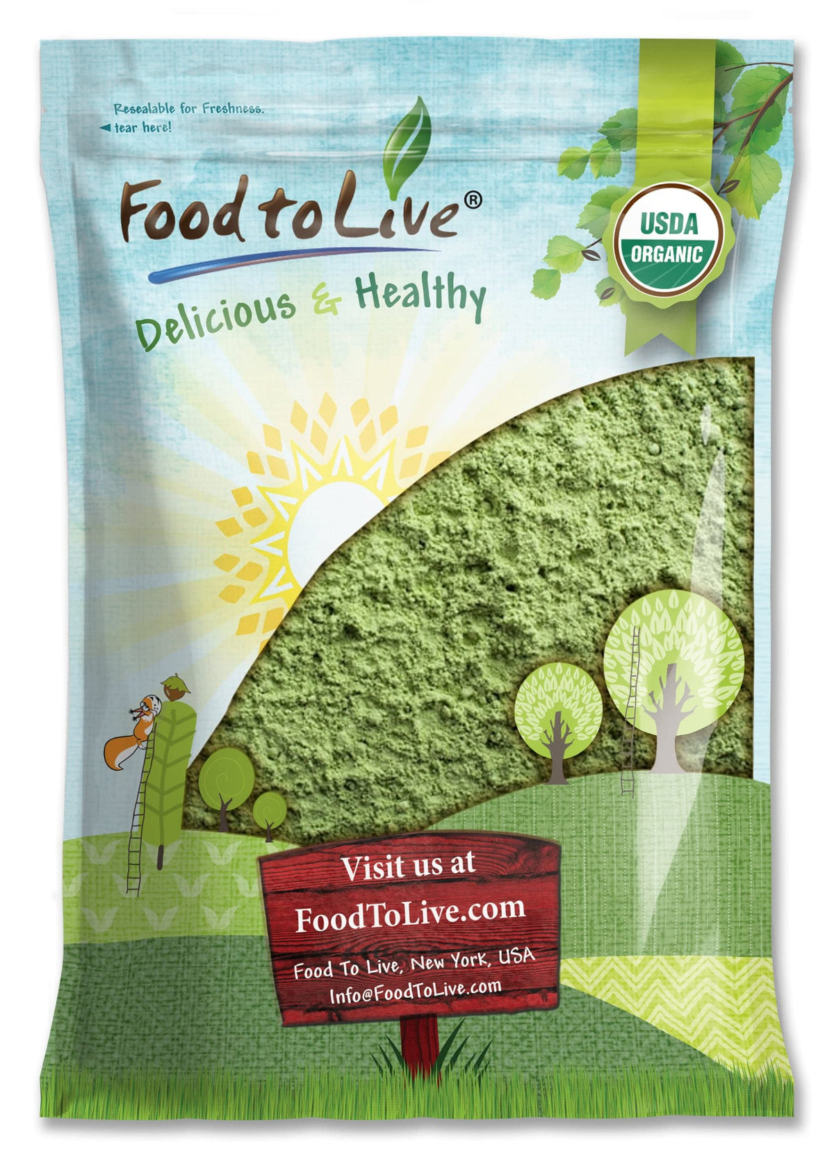 Food to Live Organic Wheatgrass Powder - 4 Pounds