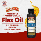 Barlean's Organic Lignan Flaxseed Oil, ALA Omega-3, Cold-Pressed, 8oz - image 2