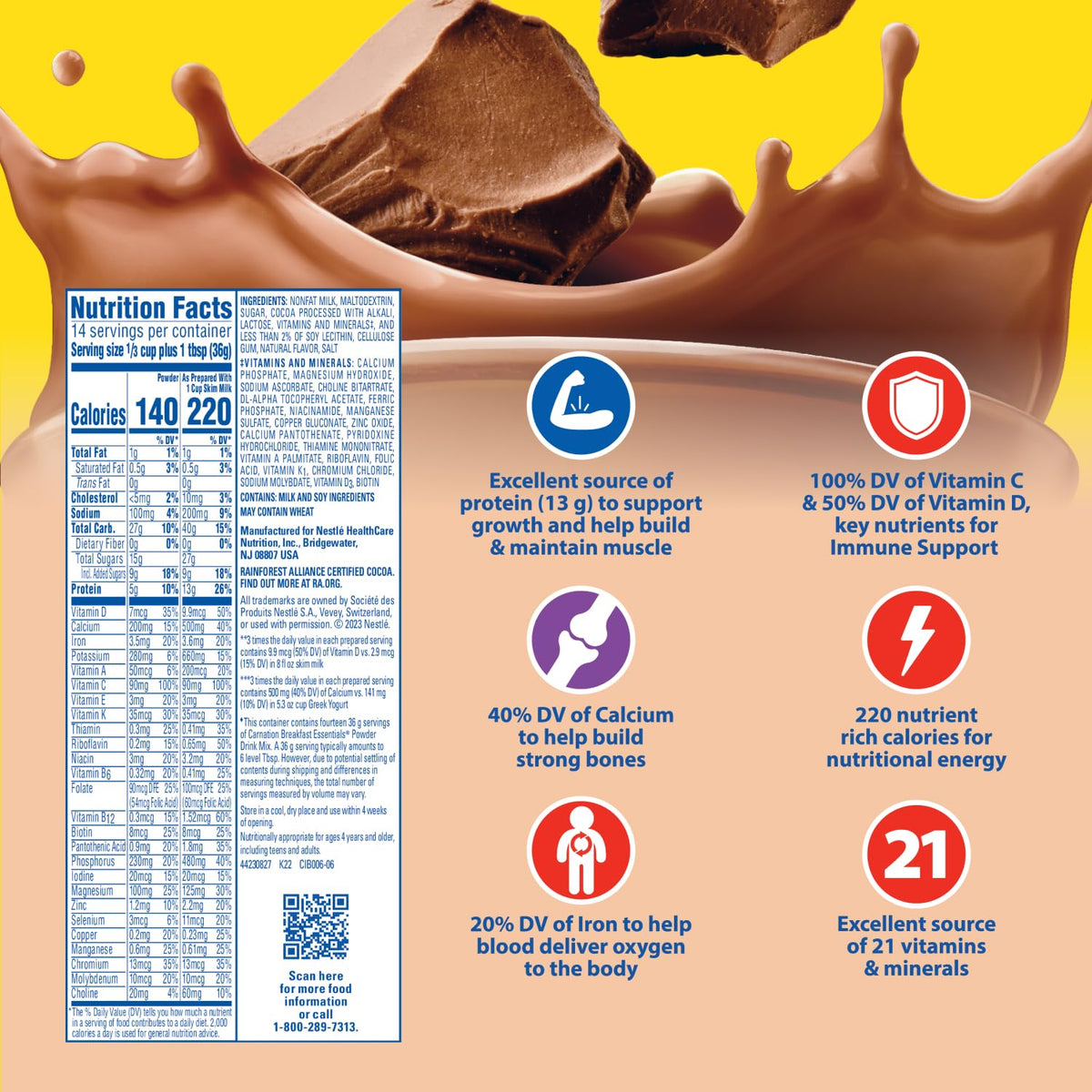 Carnation Breakfast Essentials Original Nutritional Powder Drink Mix - 17.7 oz - image 3