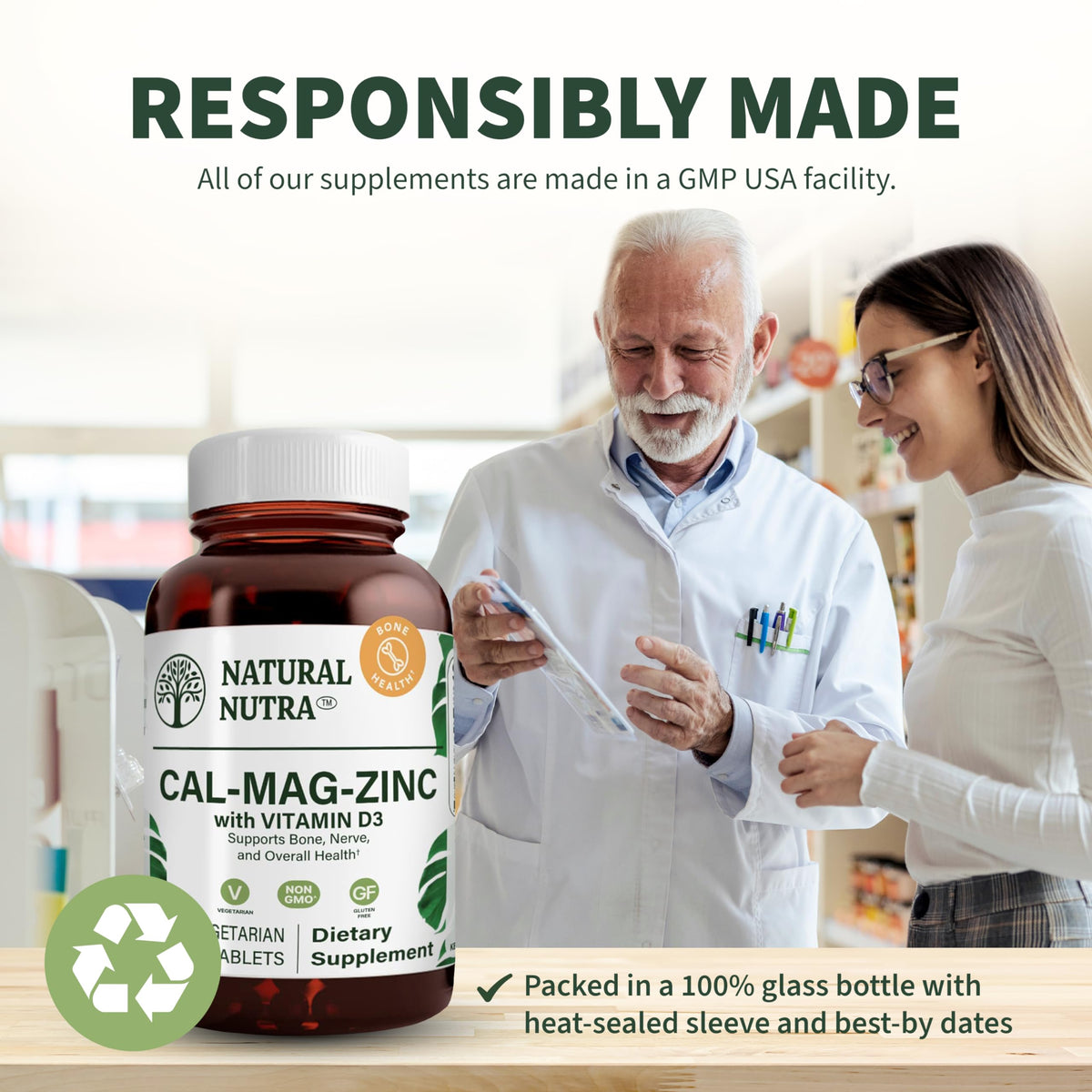 Natural Nutra Calcium Magnesium Zinc Supplement with Vitamin D3 Parent