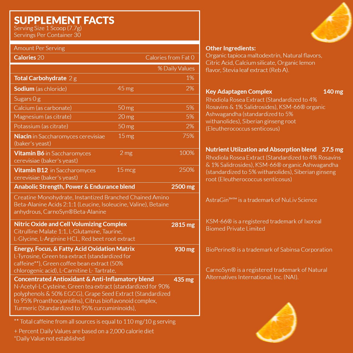 EnergyFirst PreFuel Vegan Pre-Workout Powder Orange - 30 Servings - image 5