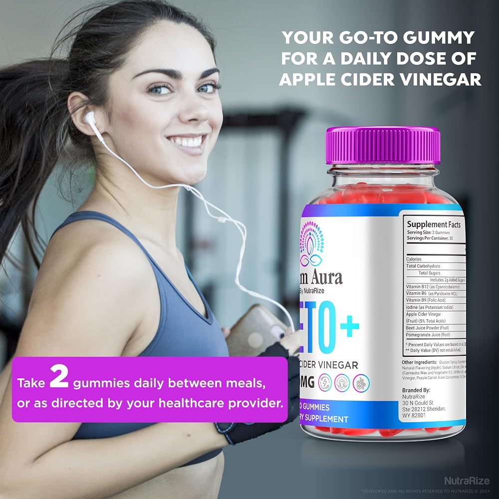 NutraRize Slim Aura Keto ACV Gummies - 60 Gummies - image 5