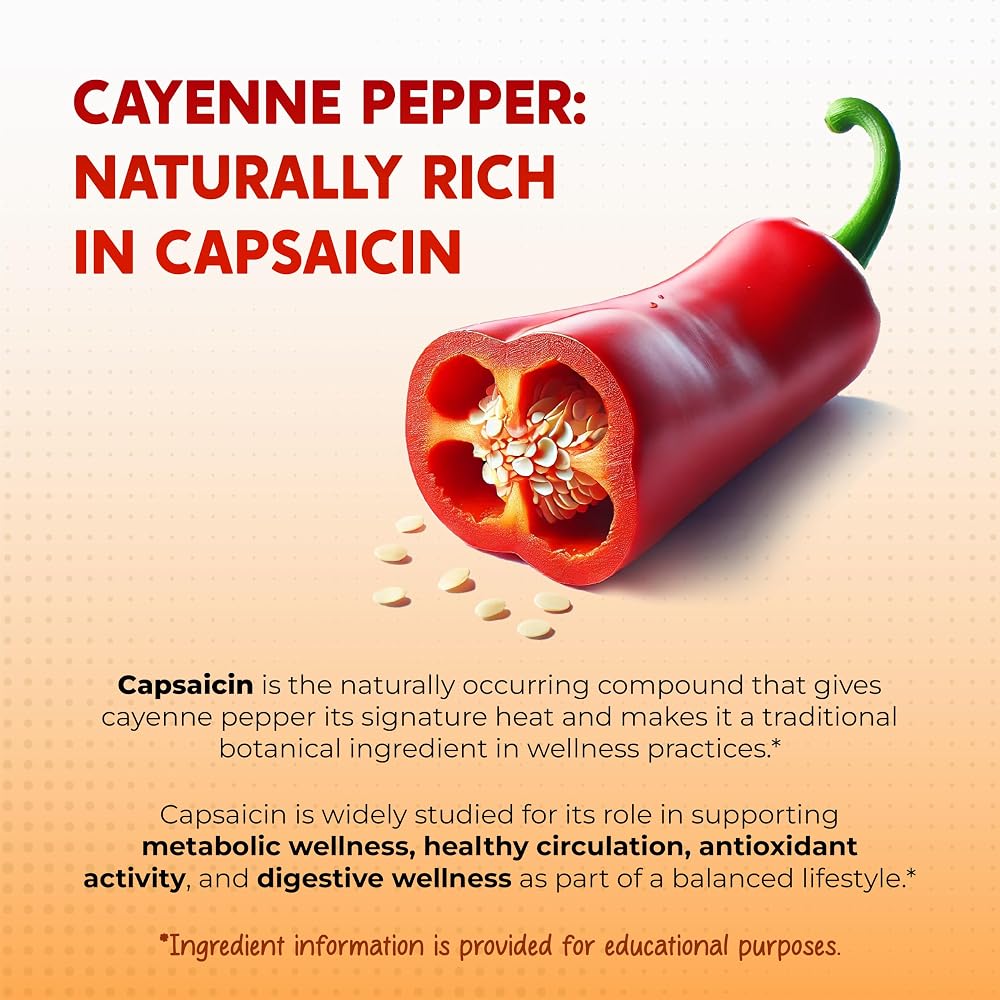 PEAKPURY Cayenne Pepper 13-Ingredient Blend with Ginger Root - 150 Capsules - image 2