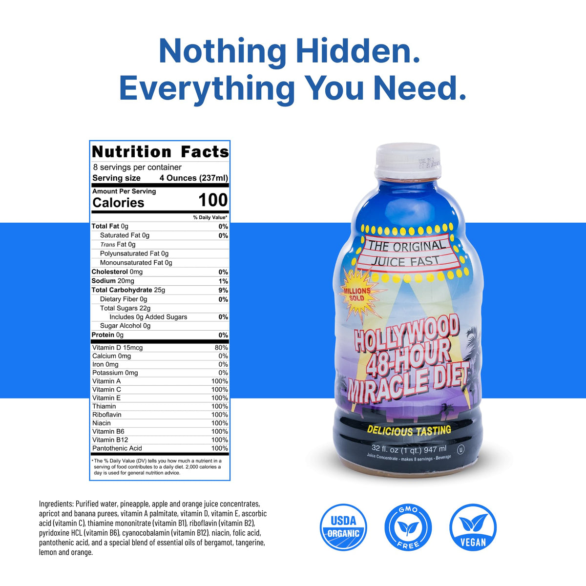 Hollywood diet - 48-Hour Miracle Fruit Juice Cleanse Diet
