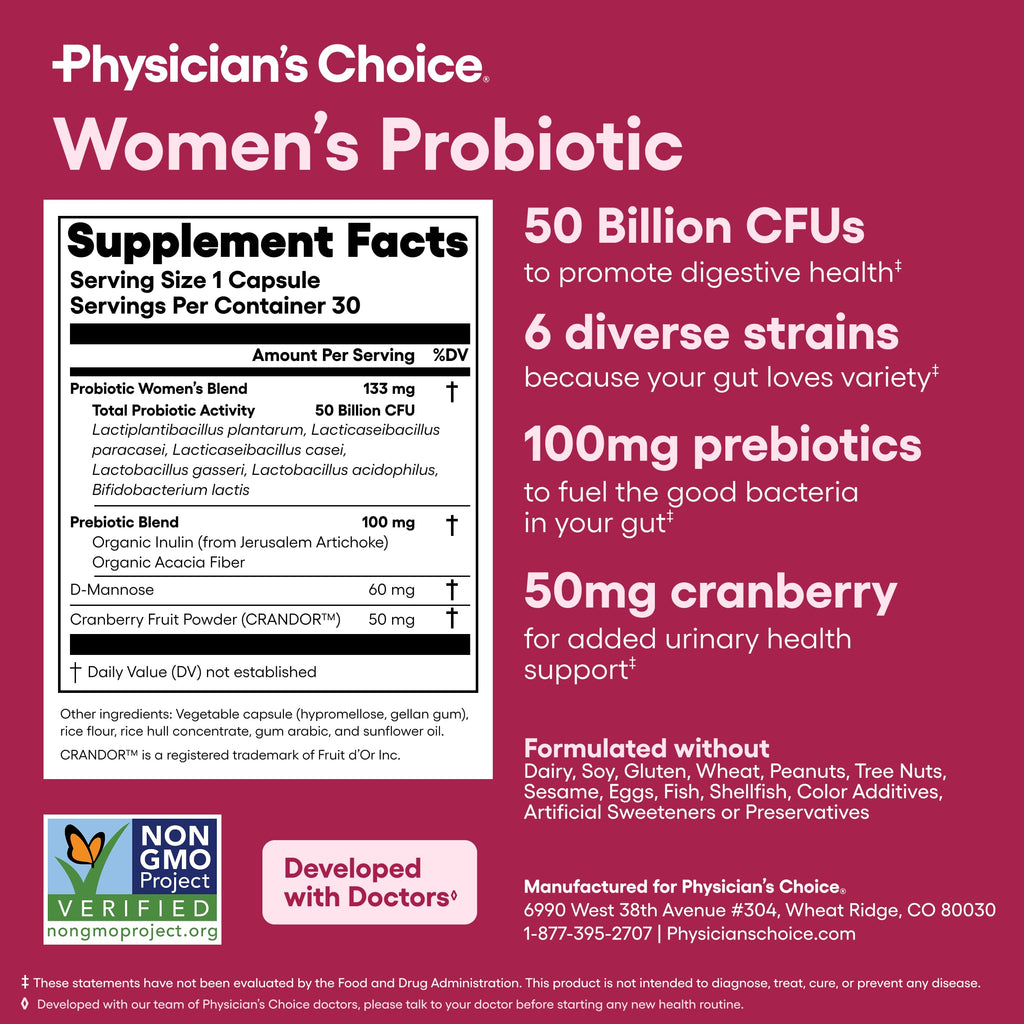 Physician's CHOICE Women's Probiotic 50 Billion CFU - 30 Capsules - image 7