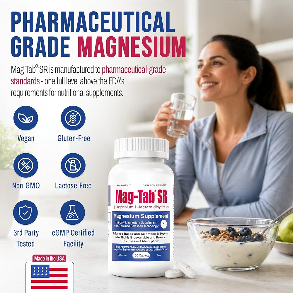 MAG-TAB SR Magnesium Lactate Sustained Release - 60 Tablets - image 8