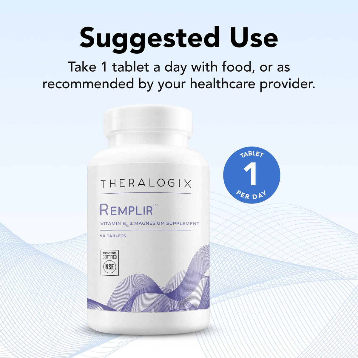 Theralogix Remplir B12 & Magnesium Supplement - 90 Tablets - image 3