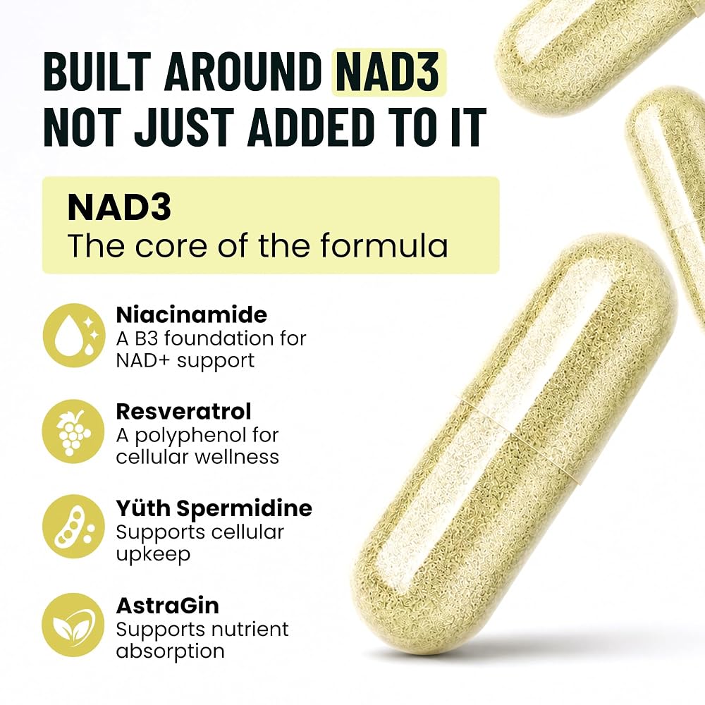 BIOSTACK NAD Regen NAD3 - NMN Supplement Alternative with Resveratrol