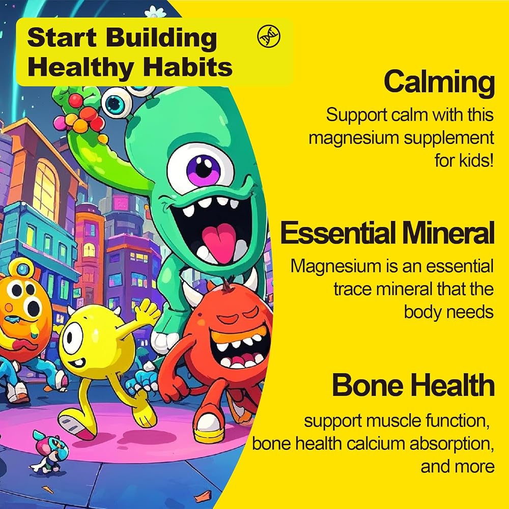 MEGNETA Kids Calm Magnesium Gummies Orange Flavor - 60 Count - image 5