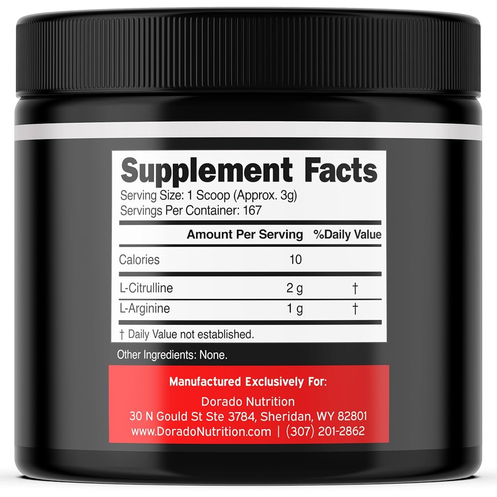 Dorado NUTRITION8 L Arginine L Citrulline Supplement - Stamina