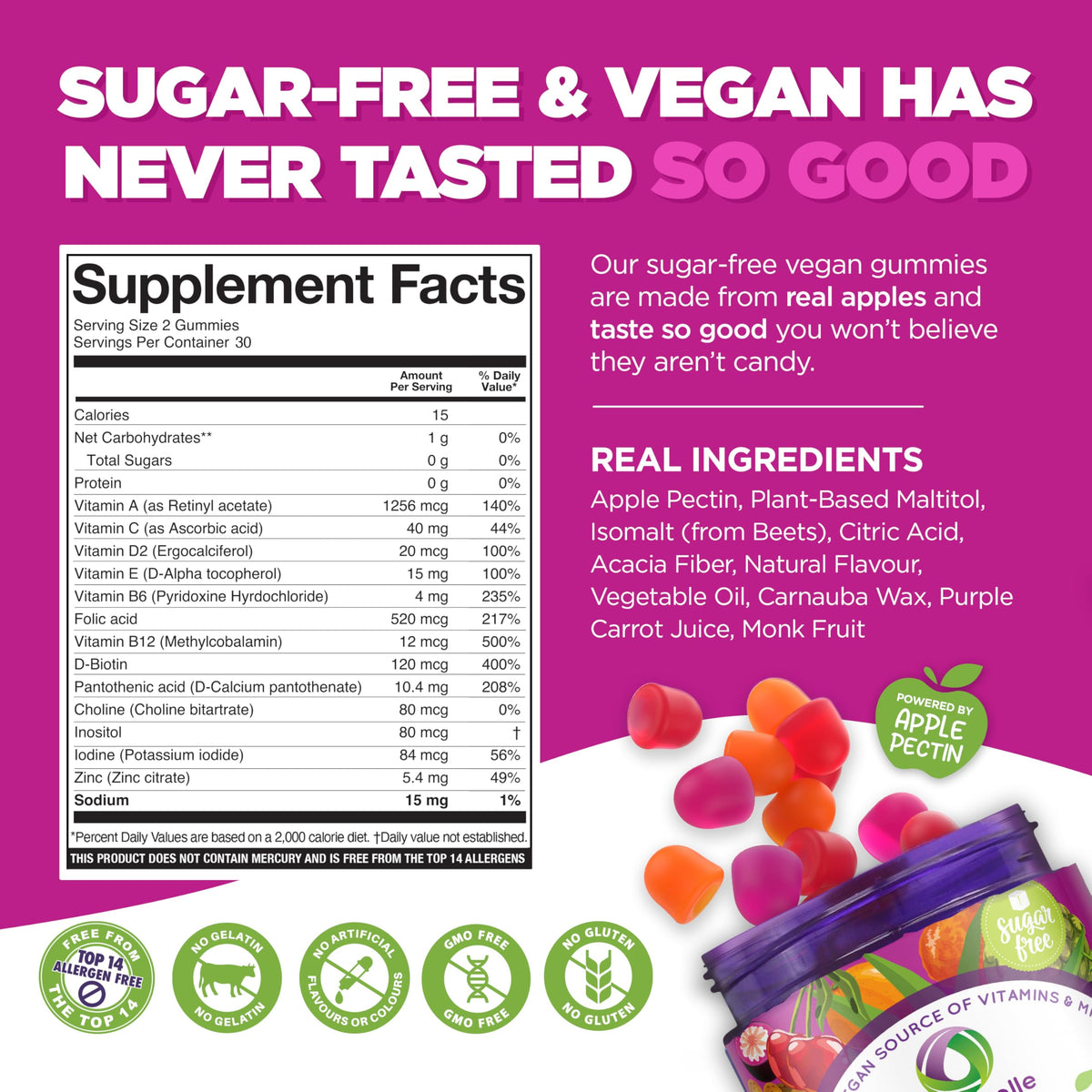 Nutracelle Nutramin Daily Vegan Keto Multivitamin Gummies - 90 Count - image 2