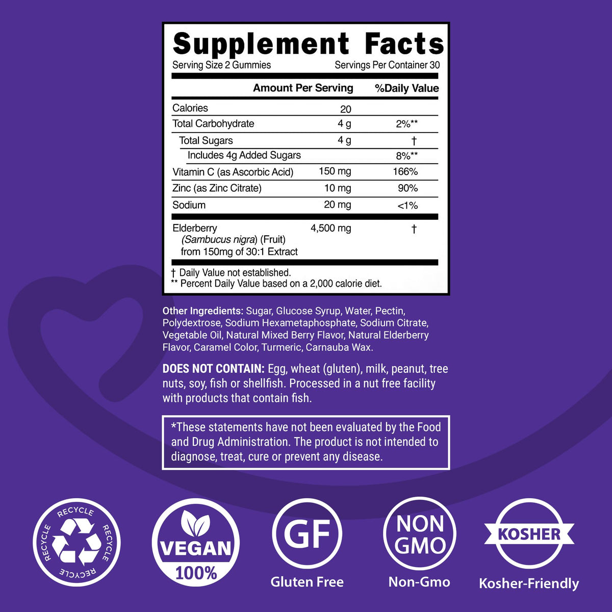 Steph's Pantry Elderberry Gummies with Vitamin C and Zinc - Immune