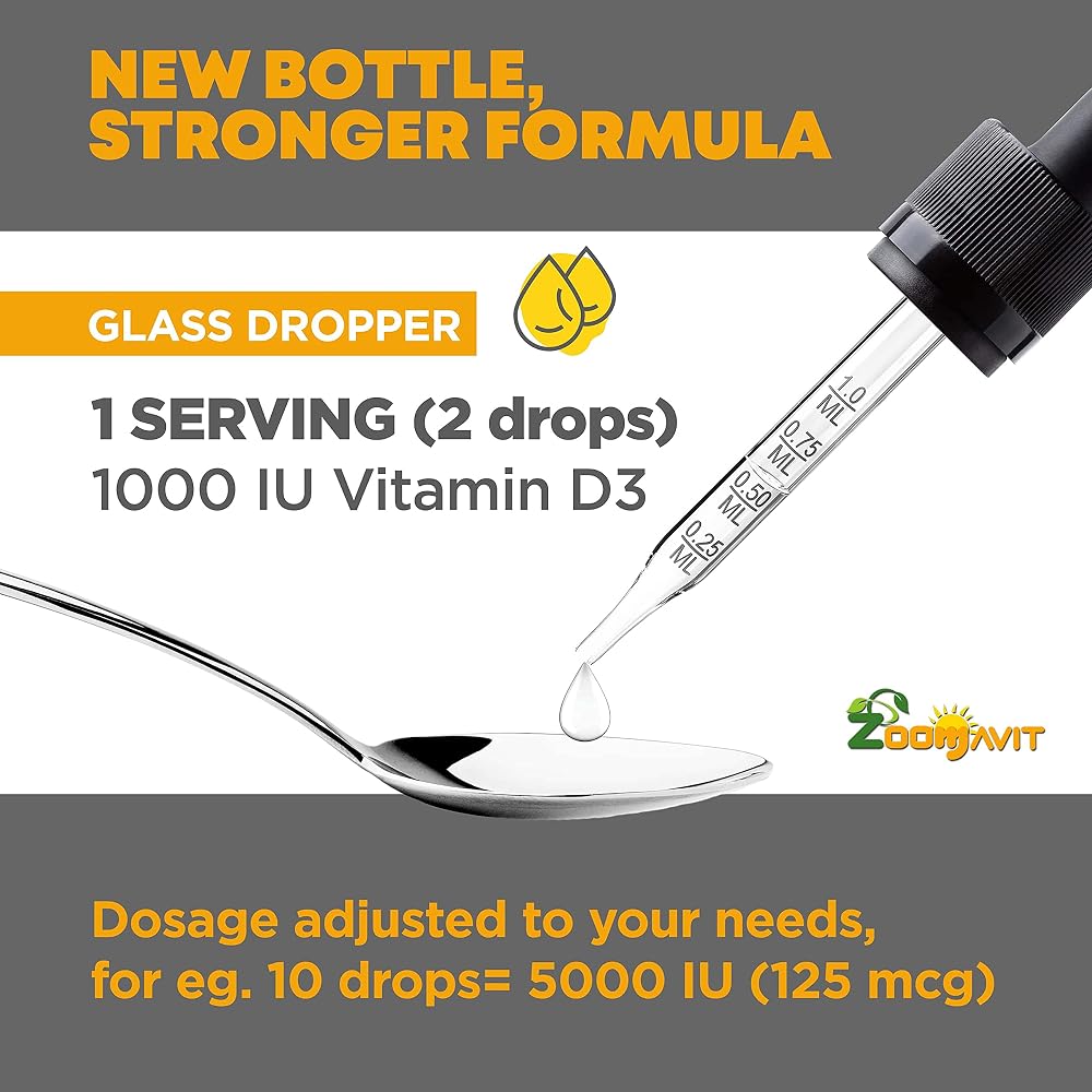 Zoomavit Vitamin D3 Drops for Infants - 1000 IU - 2 Fl Oz - image 2