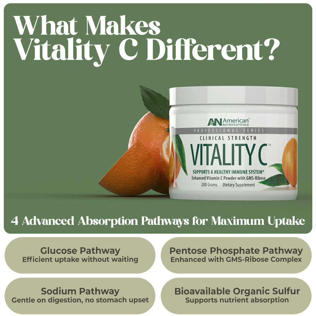 American Nutriceuticals Vitamin C Powder Sugar Free - 4000mg - 30-Day Supply - image 2